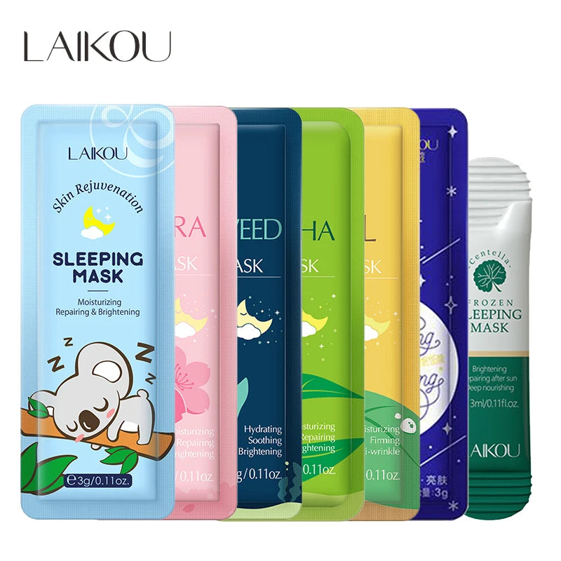 LAIKOU 7pcs Hydrating Sleeping Facial Mask