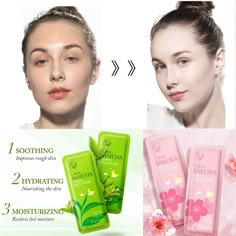 LAIKOU 7pcs Hydrating Sleeping Facial Mask