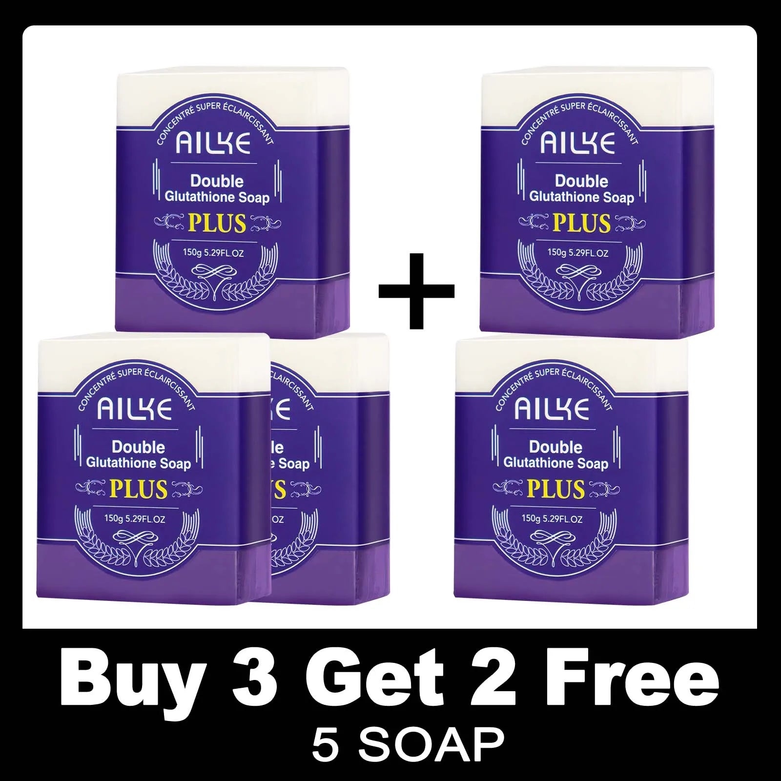 AILKE Lightning Soap Bar with Organic Glutathione & Lavender