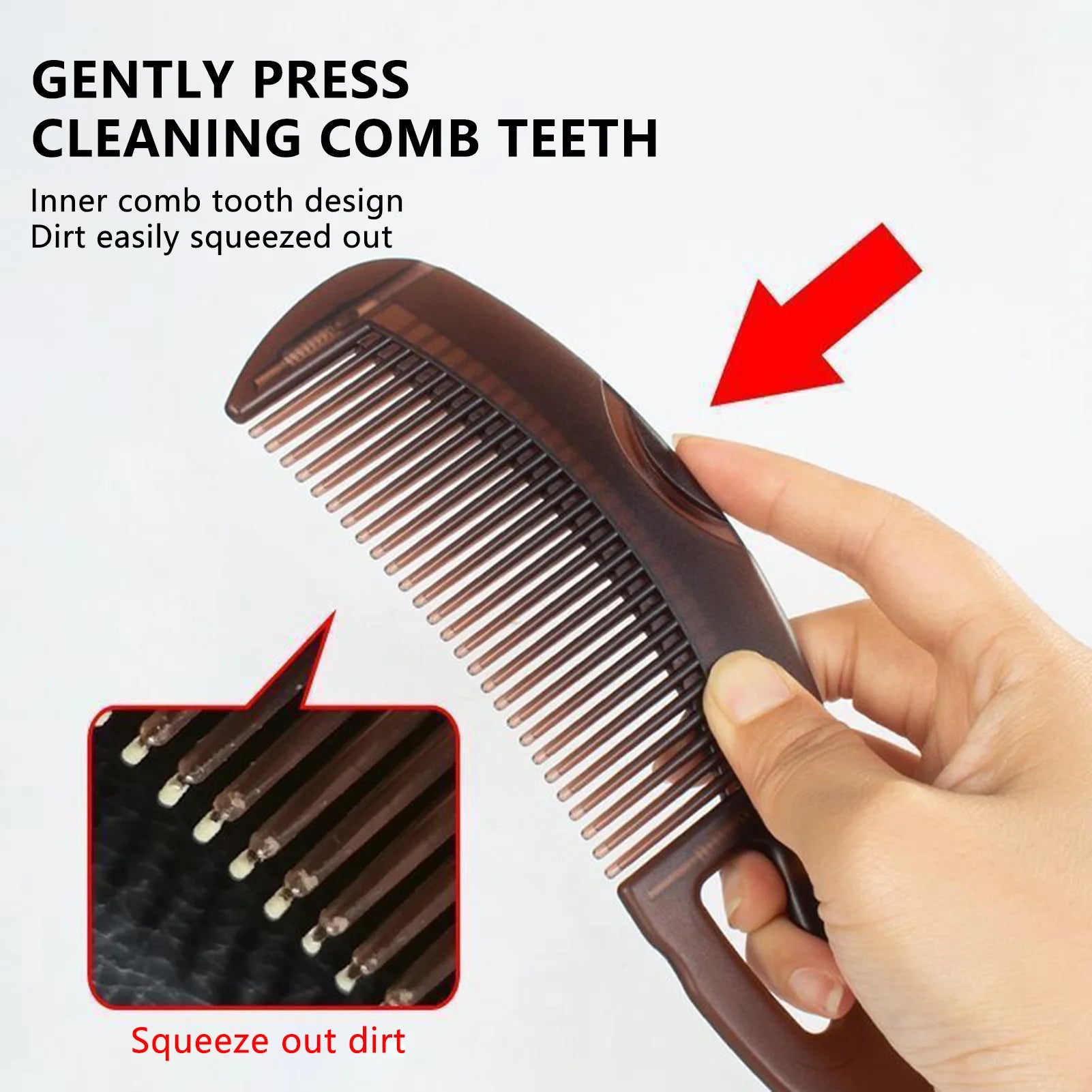 Self-Cleaning Dandruff Removal Scalp Massage Comb