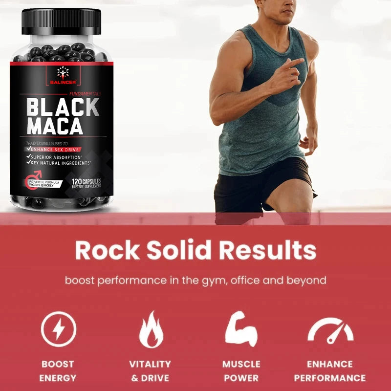 Balincer Organic Black Maca 1000mg with Black Pepper