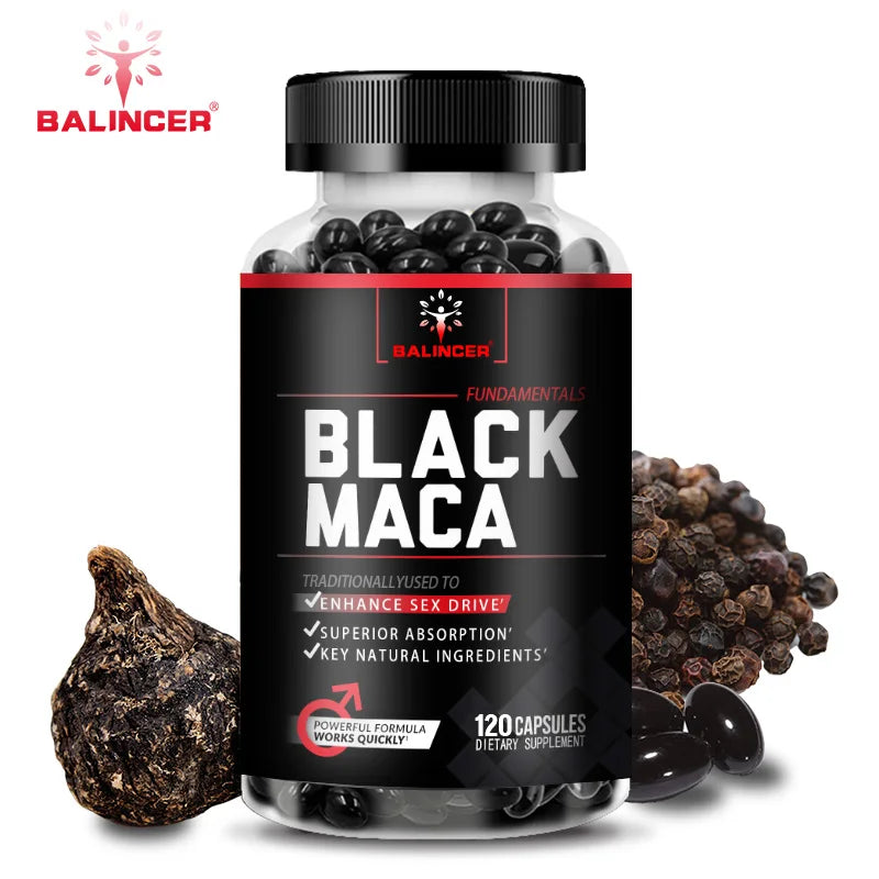 Balincer Organic Black Maca 1000mg with Black Pepper