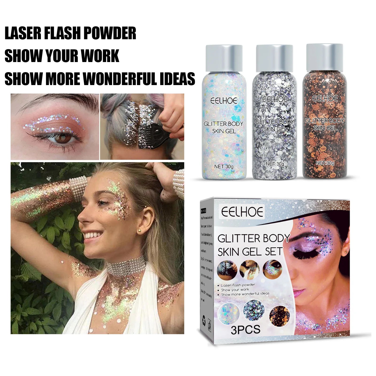 Body Glitter Gel Sequins