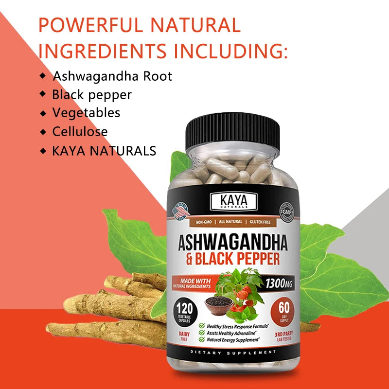 Organic Ashwagandha Root + Black Pepper