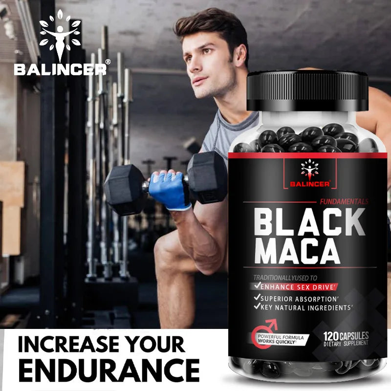Balincer Organic Black Maca 1000mg with Black Pepper