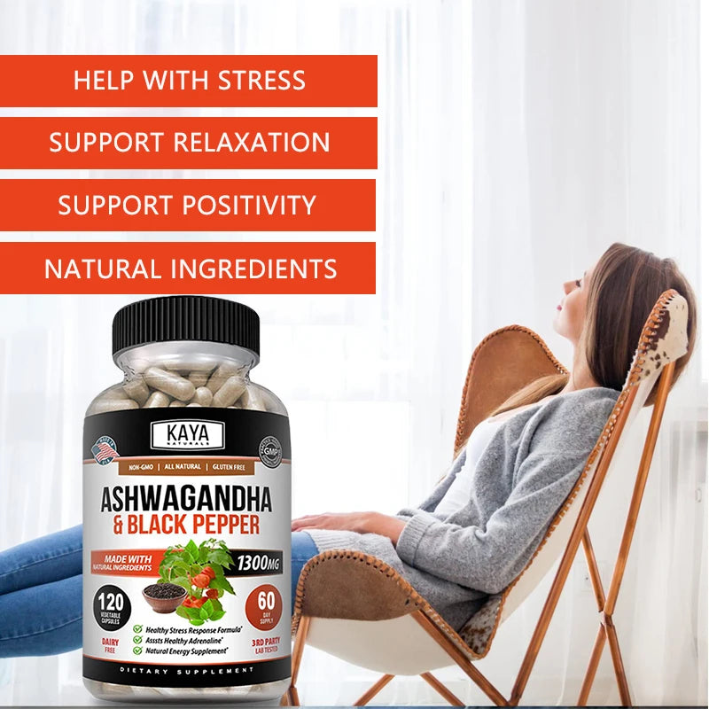Organic Ashwagandha Root + Black Pepper
