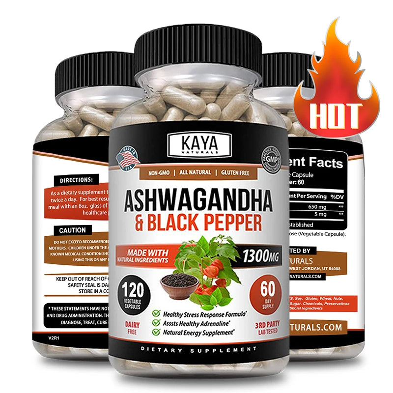Organic Ashwagandha Root + Black Pepper